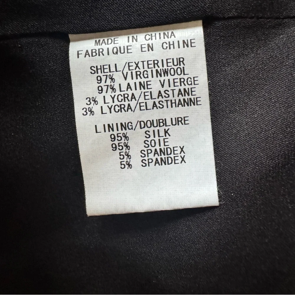 Helmut Lang Black Blazer Suit Jacket Structured Barbell Wool Silk Size 0